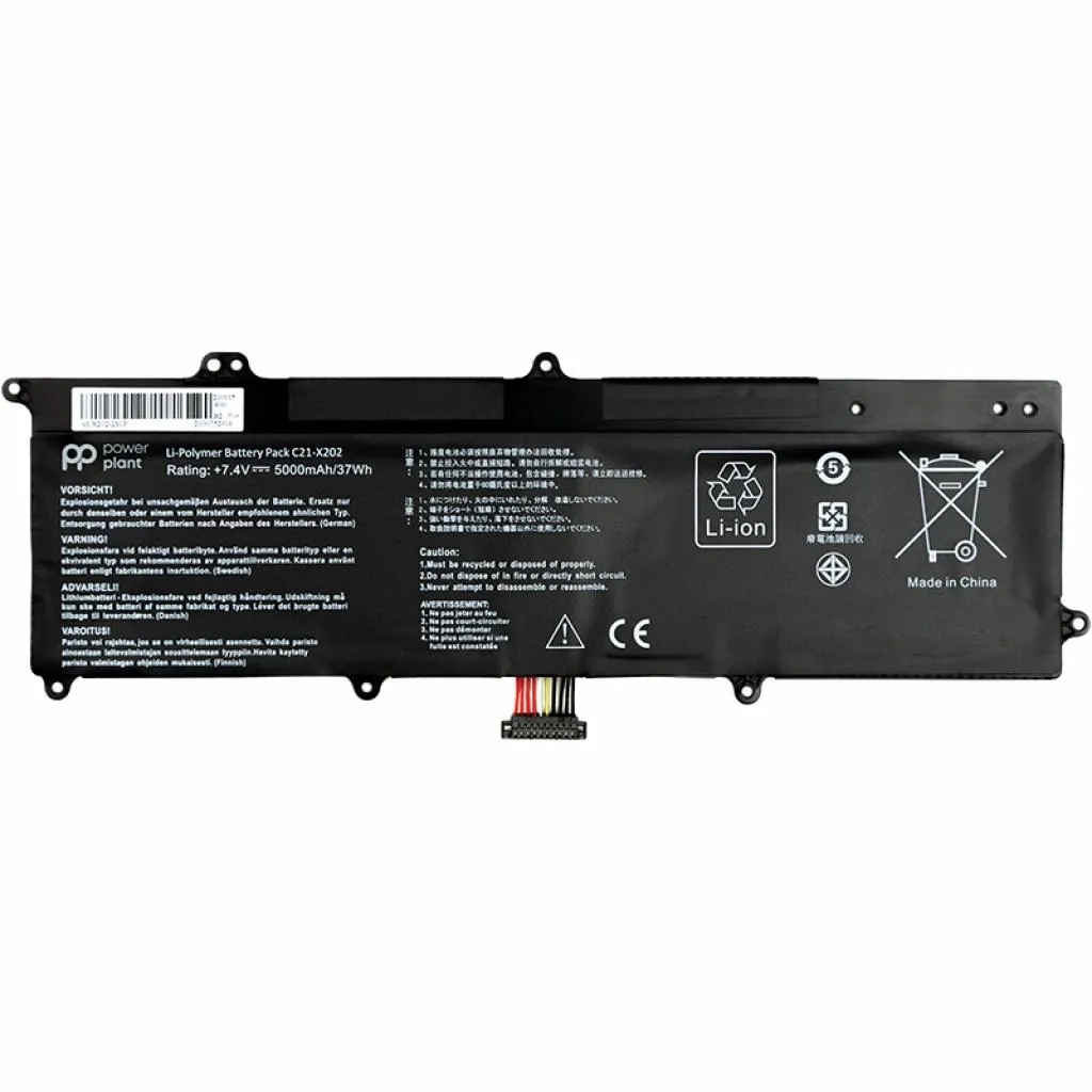 Акумулятор для ноутбука Asus VivoBook S200E Series (C21-X202) 7.4V 5000mAh PowerPlant (NB430888)