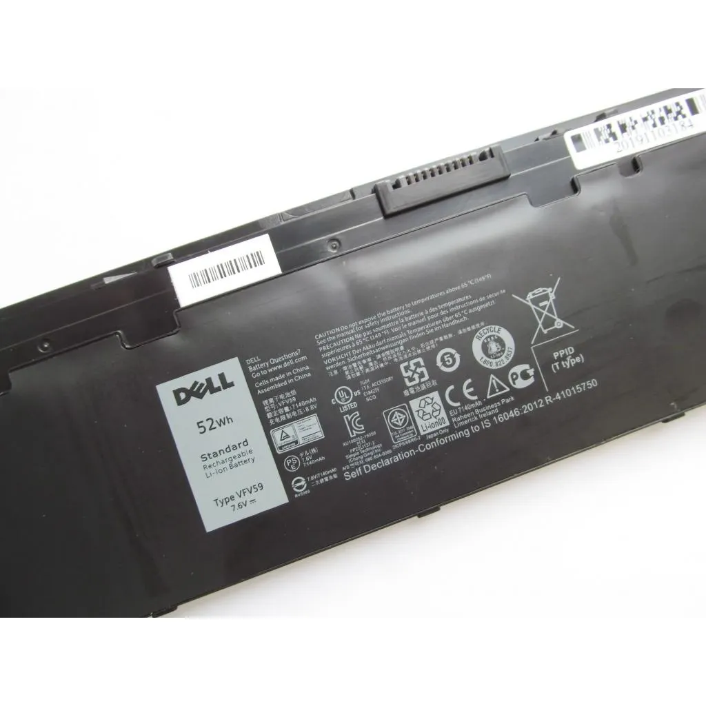 Акумулятор для ноутбука Dell Latitude E7250 VFV59, 52Wh (7140mAh), 4cell, 7.6V, Li-ion (A47466)