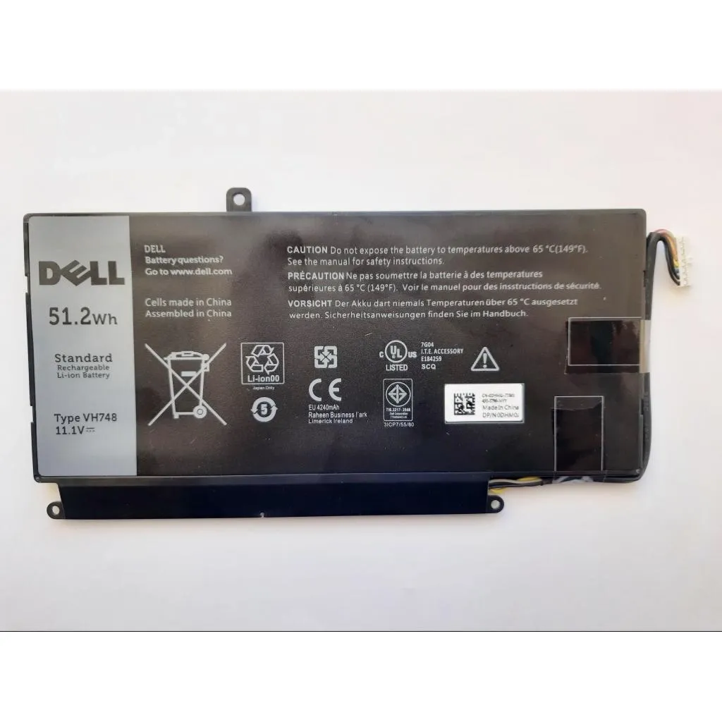 Аккумулятор для ноутбука Dell Vostro 5470 VH748, 51.2Wh (4240mAh), 6cell, 11.1V, Li-ion (A47537)