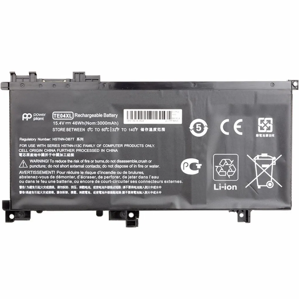 Аккумулятор для ноутбука HP Omen 15 AX200 (HSTNN-DB7T, TE04) 15.4V 3000mAh PowerPlant (NB461462)