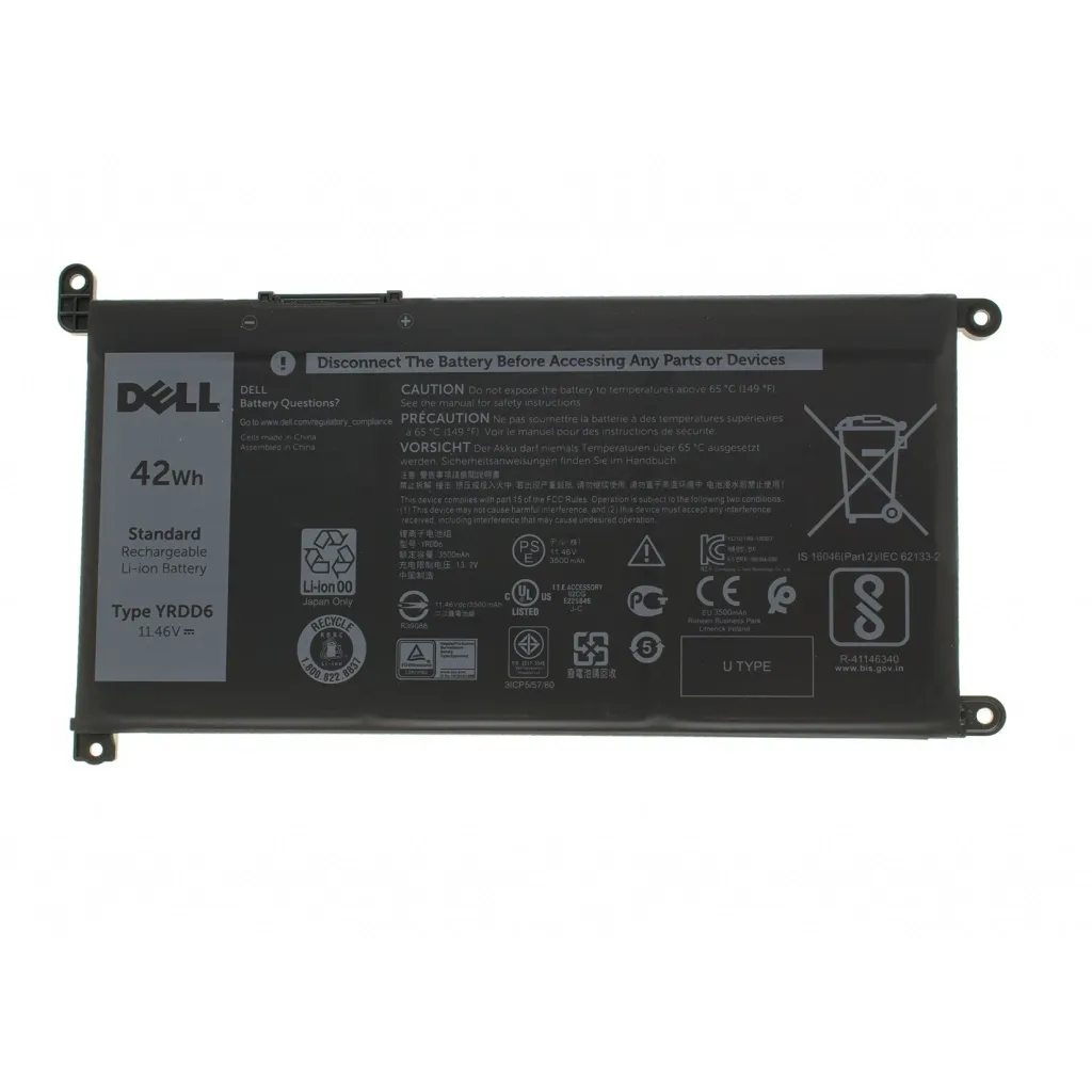  Dell Inspiron 15-5585 YRDD6, 42Wh (3500mAh), 3cell, 11.46V (A47678)