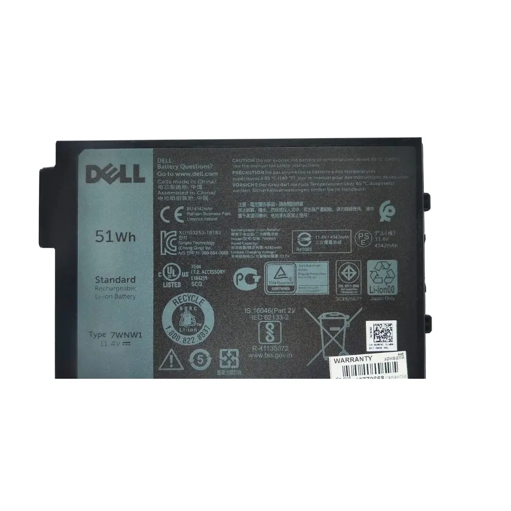  Dell Latitude 54247WNW1, 51Wh(4342mAh), 3cell, 11.4V, Li-ion (A47716)