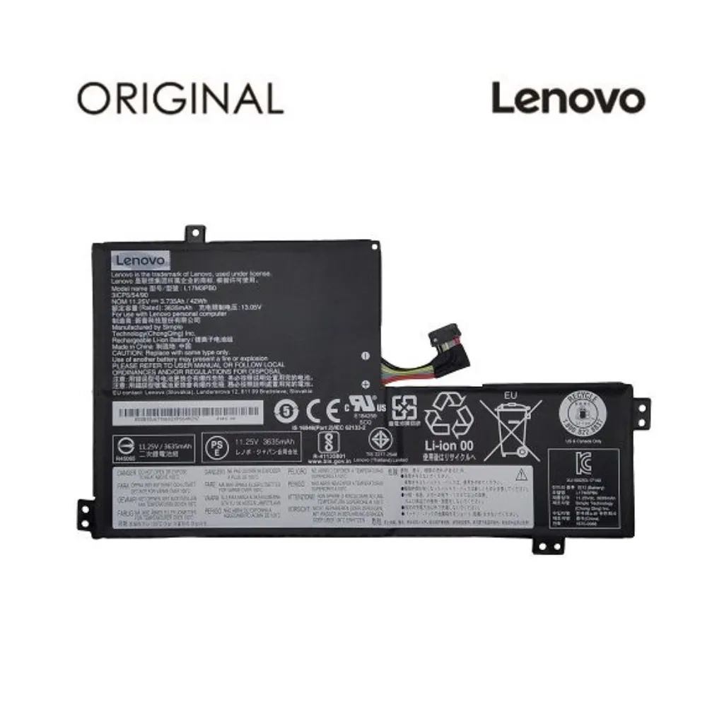 Акумулятор для ноутбука Lenovo 100e Chromebook (L17M3PB0) 11.25V 3895mAh (NB481316)