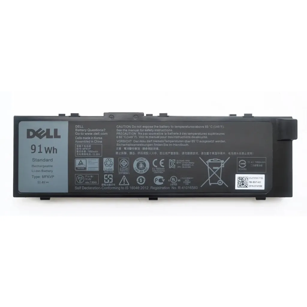  Dell Precision 7510 MFKVP, 7950mAh (91Wh), 6cell, 11.4V, Li-ion (A47802)