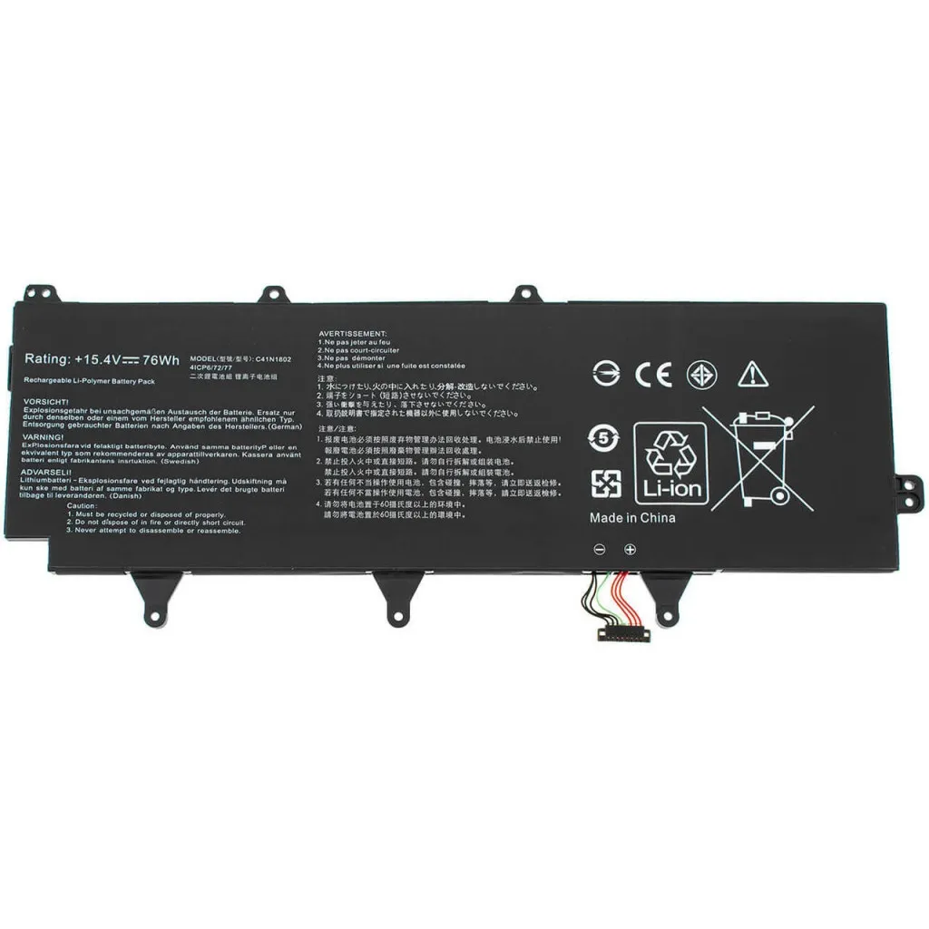 Аккумулятор для ноутбука ASUS ROG Zephyrus GX701 C41N1802, 4935mAh (76Wh), 4cell, 15.4V, Li-Pol (A47844)