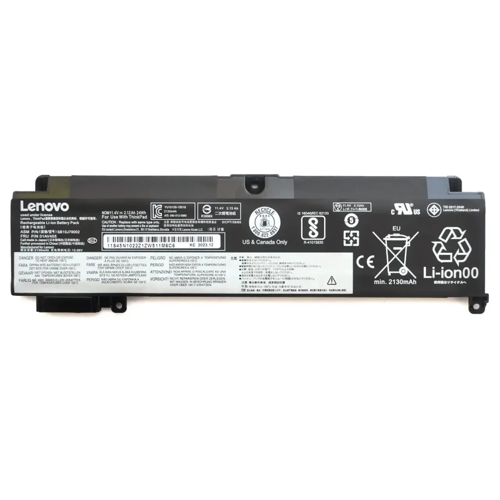  Lenovo ThinkPad T460s/T470s 01AV405, 2120mAh (24Wh), 3cell, 11.4V, Li-ion (A47903)