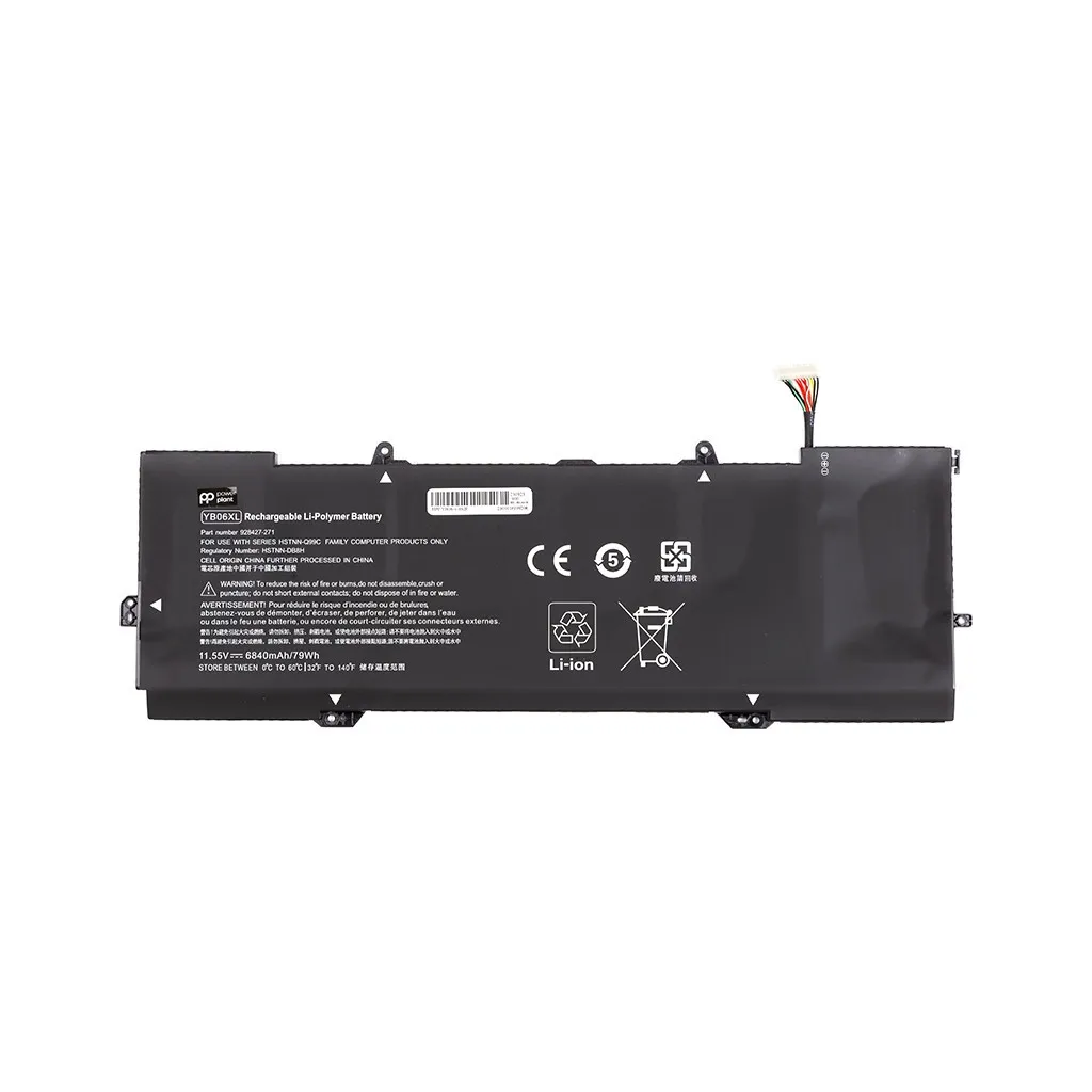 Аккумулятор для ноутбука HP Spectre x360 15-ch000 (YB06XL) 11.55V 6840mAh PowerPlant (NB462148)