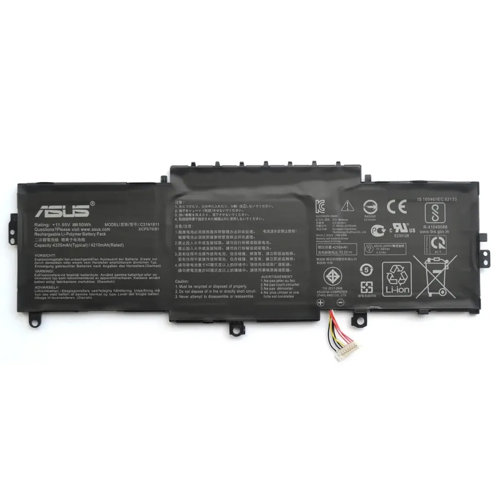 Акумулятор для ноутбука ASUS ZenBook UX433 C31N1811, 4335mAh (50Wh), 3cell, 11.55V, Li-Pol (A47862)