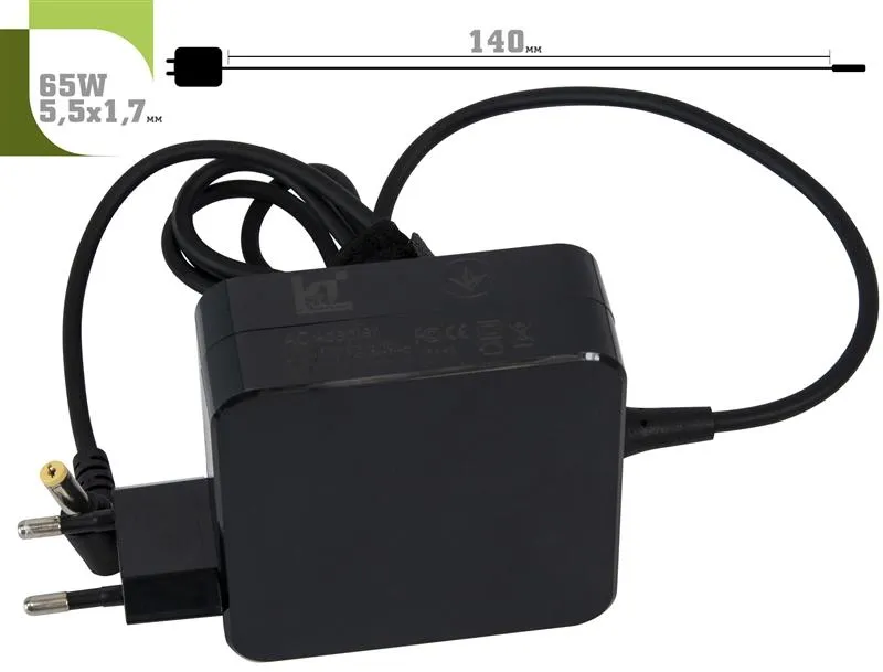 Блок живлення для ноутбука 1StCharger Acer, Asus 19V 65W 3.42A 5.5х1.7мм Wall Mount (WM1ST19V65W5517)