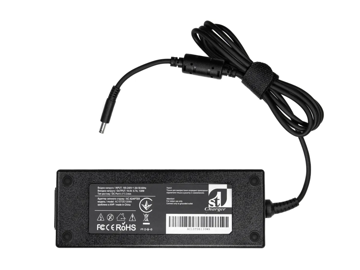 Блок живлення для ноутбука 1StCharger Dell 19.5V 130W 6.7A 4.5х3.0мм (AC1STDE130WA)