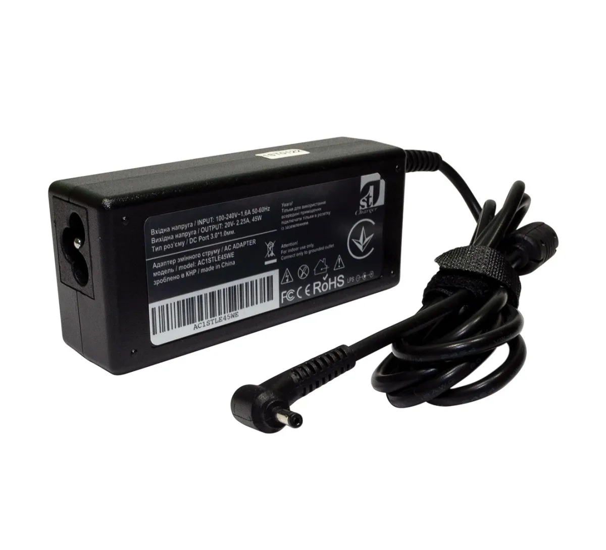 Блок питания для ноутбука 1StCharger Lenovo 20V 45W 2.25A 3.0х1.0мм (AC1STLE45WE)