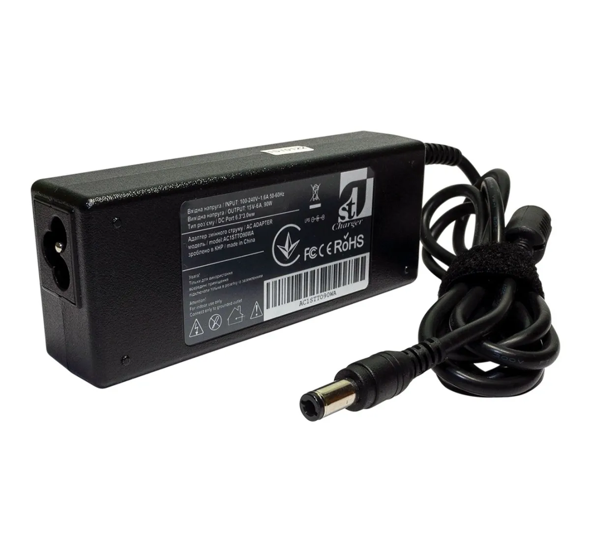 Блок питания для ноутбука 1StCharger Toshiba 15V 90W 6A 6.3x3.0мм (AC1STTO90WA)