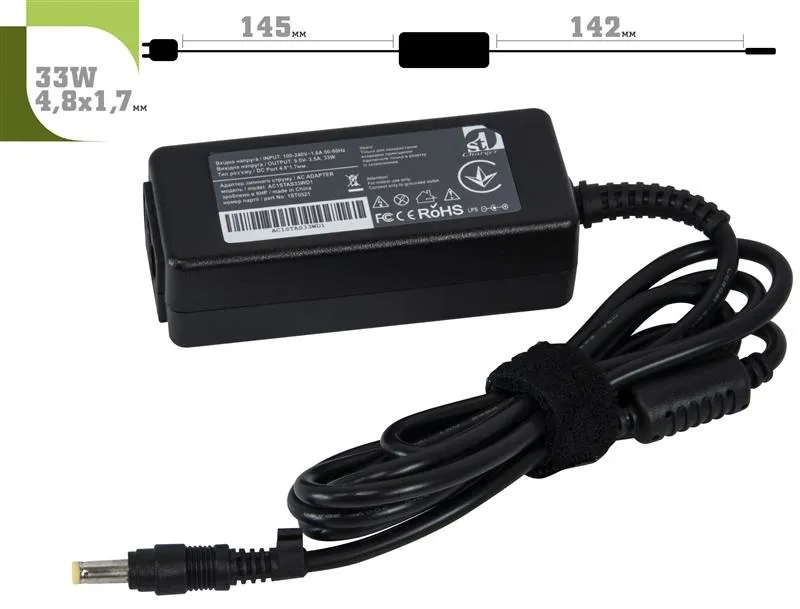 Блок живлення для ноутбука 1StCharger Asus 9.5V 33W 3.5A 4.8х1.7мм (AC1STAS33WD1)