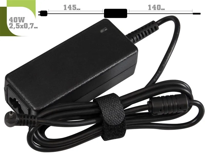 Блок питания для ноутбука 1StCharger Samsung 12V 40W 3.33A 2.5х0.7мм (AC1STSA40WB)