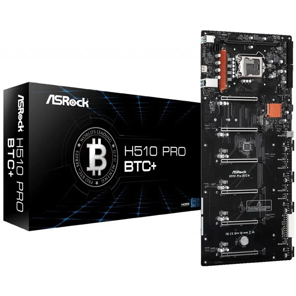 Материнская плата ASRock H510PROBTC+ (H510 PRO BTC+)