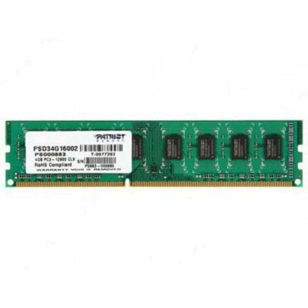 Оперативна пам'ять DDR3 4GB 1600 MHz Patriot (PSD34G16002)