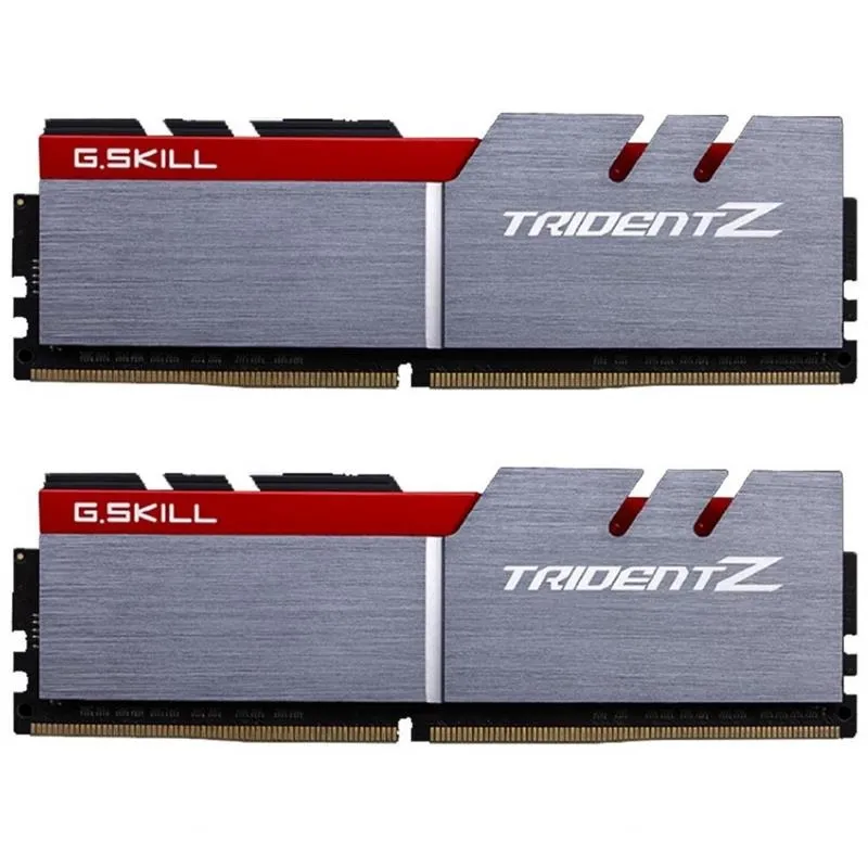 Оперативная память DDR4 16GB (2x8GB) 3200 MHz Trident Z Silver H/ Red G.Skill (F4-3200C16D-16GTZB)