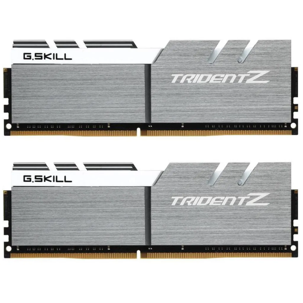 Оперативна пам'ять DDR4 16GB (2x8GB) 3200 MHz Trident Z Silver H/ White G.Skill (F4-3200C16D-16GTZSW)