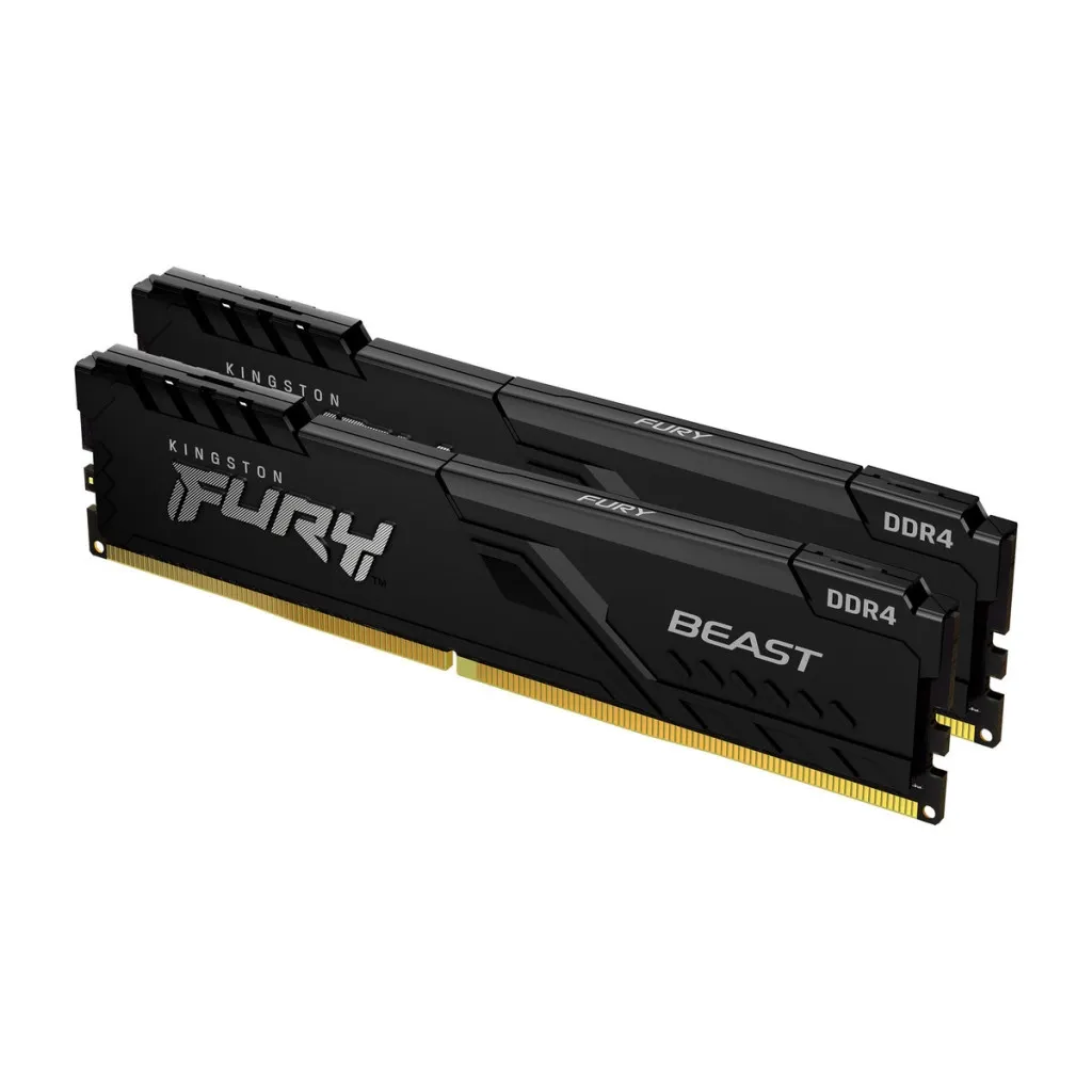 Оперативная память DDR4 16GB (2x8GB) 3600 MHz Fury Beast Black Kingston Fury (ex.HyperX) (KF436C17BBK2/16)