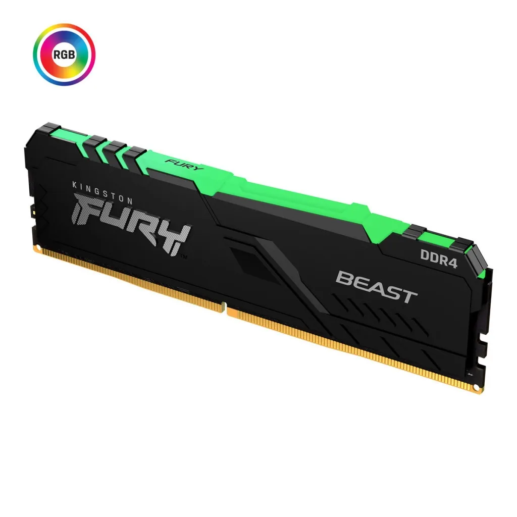 Оперативна пам'ять DDR4 8GB 3600 MHz Fury Beast RGB Kingston Fury (ex.HyperX) (KF436C17BBA/8)