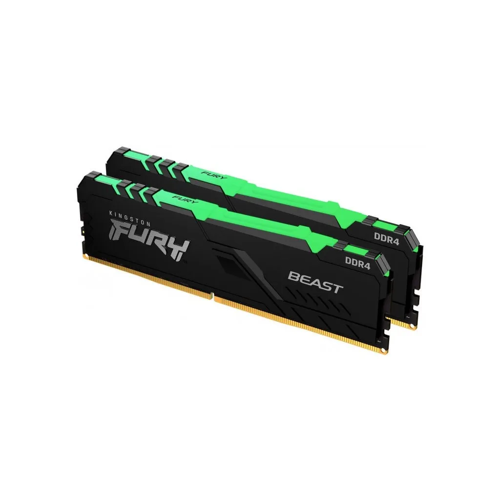 Оперативная память DDR4 32GB (2x16GB) 3600 MHz Fury Beast RGB Kingston Fury (ex.HyperX) (KF436C18BBAK2/32)