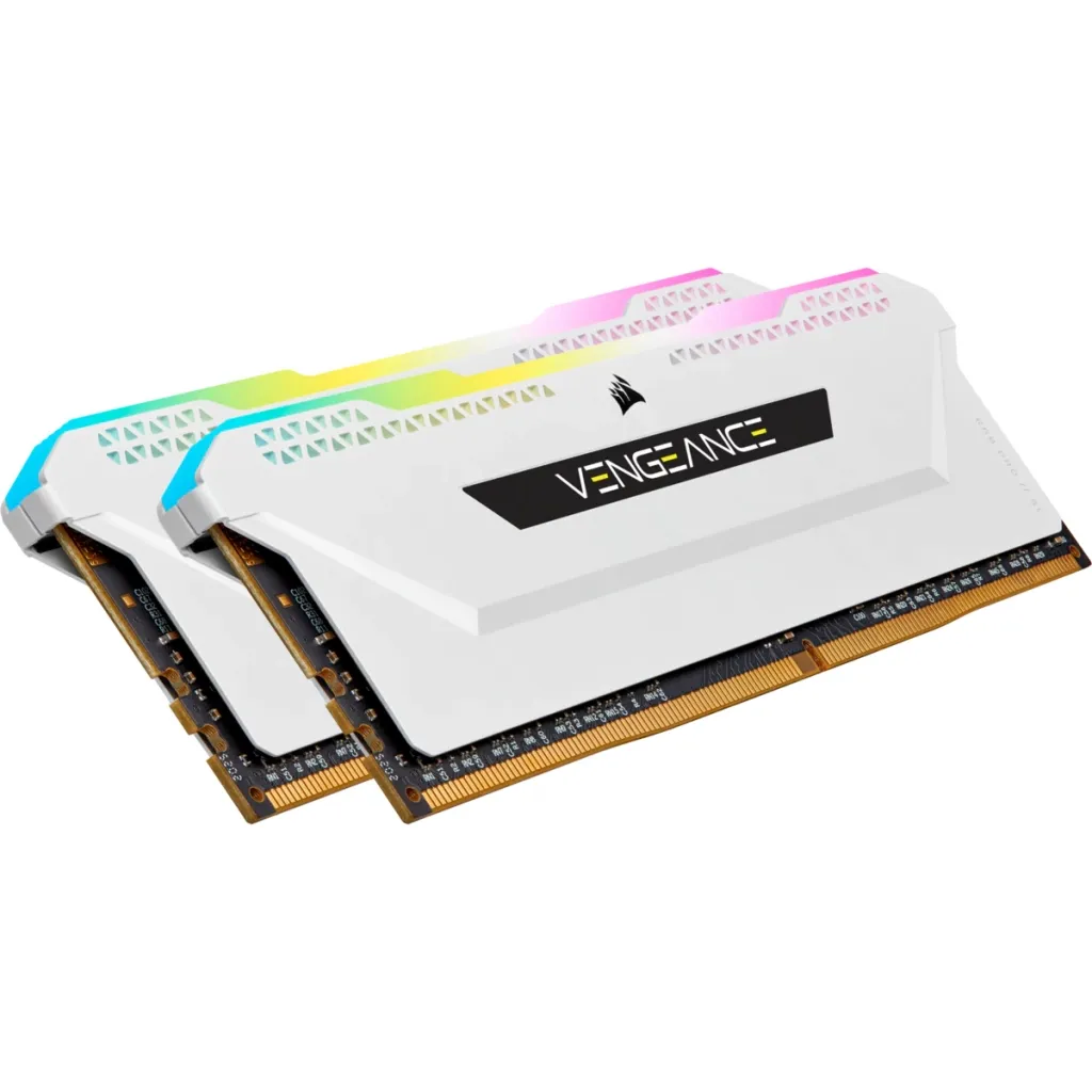 Оперативная память DDR4 16GB (2x8GGB) 3600 MHz Vengeance RGB Pro SL White Corsair (CMH16GX4M2D3600C18W)