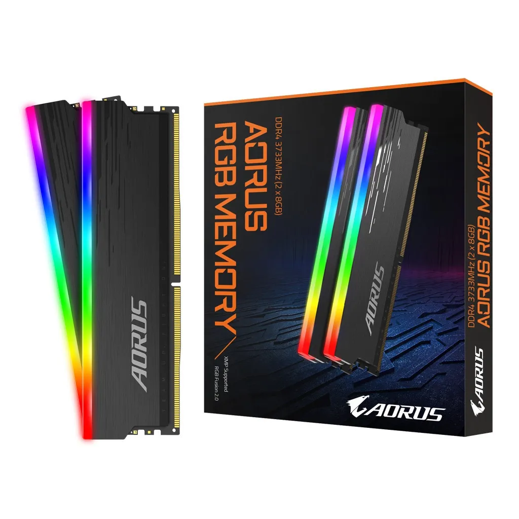 Оперативна пам'ять DDR4 16GB (2x8GB) 3733 MHz AORUS RGB Fusion 2.0 Memory boost GIGABYTE (GP-ARS16G37D)