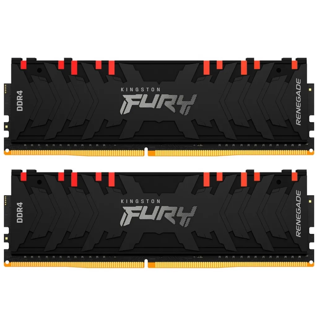 Оперативная память DDR4 16GB (2x8GB) 4000 MHz Renegade RGB Black Kingston Fury (ex.HyperX) (KF440C19RBAK2/16)