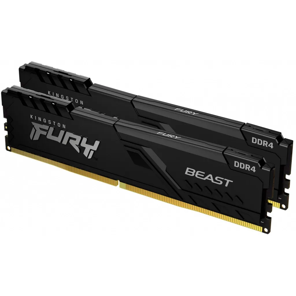 Оперативная память DDR4 32GB (2x16GB) 3200 MHz Fury Beast Black Kingston Fury (ex.HyperX) (KF432C16BBK2/32)