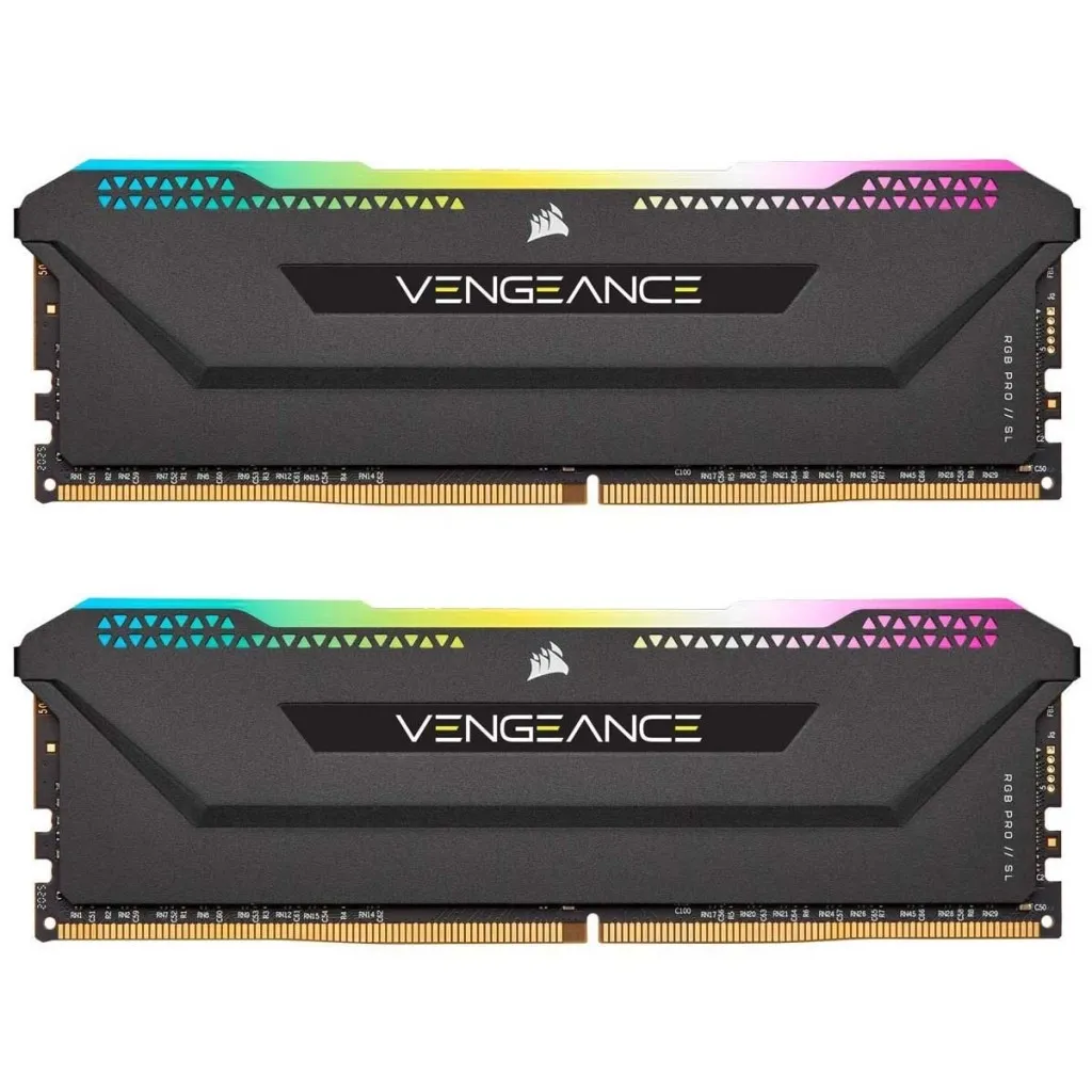 Оперативная память DDR4 16GB (2x8GB) 3200 MHz Vengeance RGB PRO Black Corsair (CMH16GX4M2E3200C16)