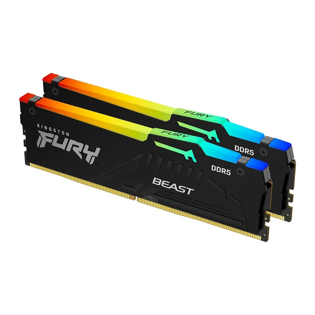 Оперативная память DDR5 32GB (2x16GB) 5200 MHz Beast RGB AM5 Black Kingston Fury (ex.HyperX) (KF552C36BBEAK2-32)