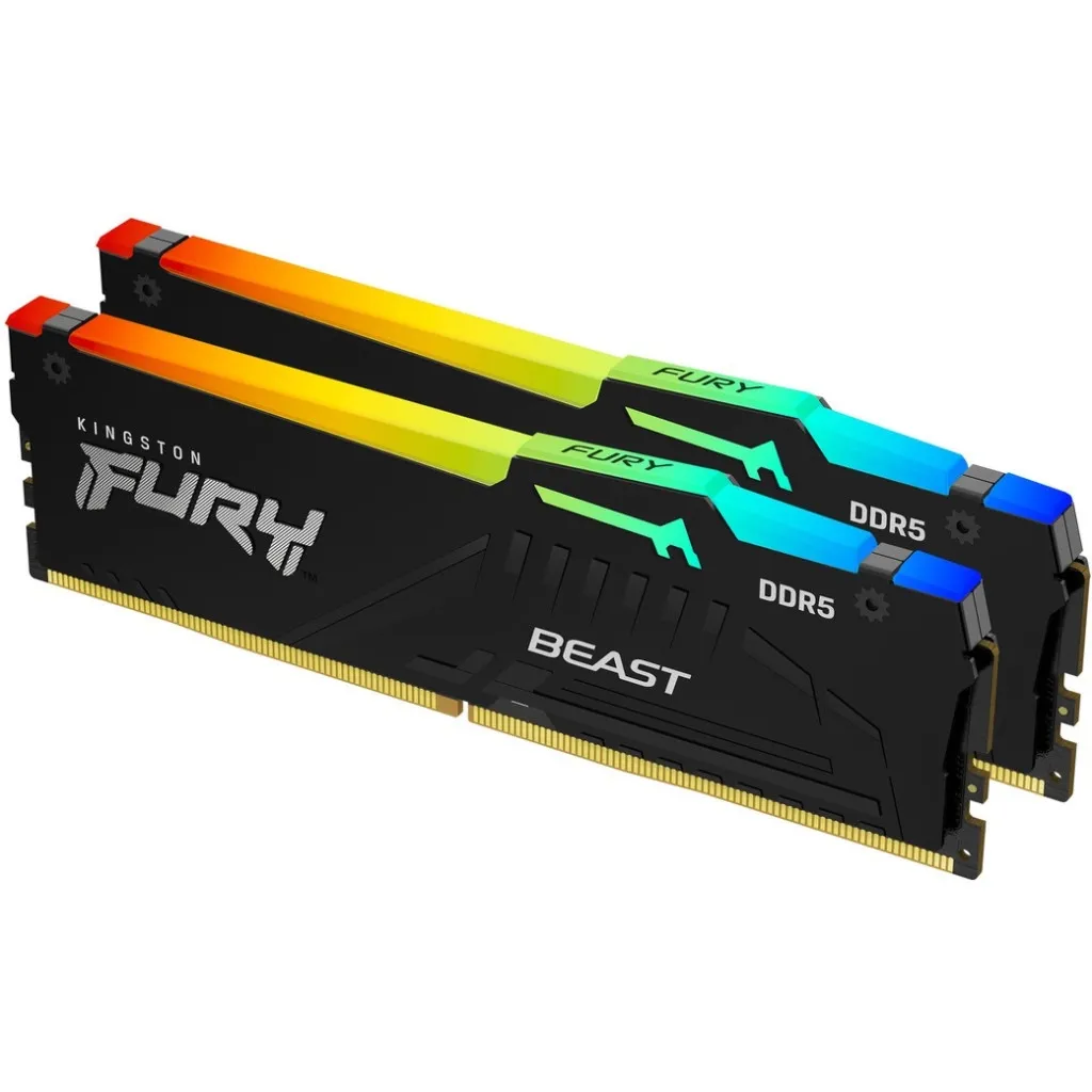 Оперативна пам'ять DDR5 32GB 5200 MHz Beast RGB Kingston Fury (ex.HyperX) (KF552C40BBA-32)