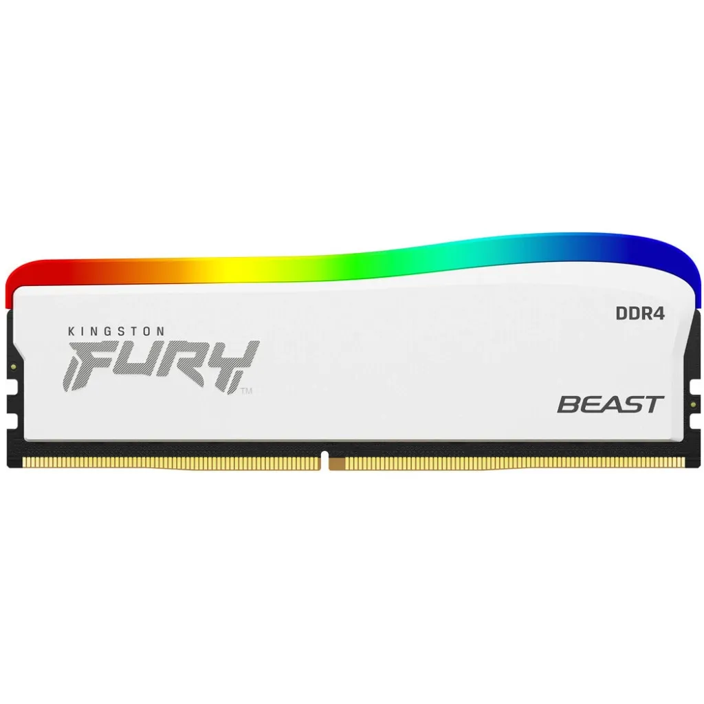 Оперативна пам'ять DDR4 16GB 3600 MHz Beast White RGB SE Kingston Fury (ex.HyperX) (KF436C18BWA/16)