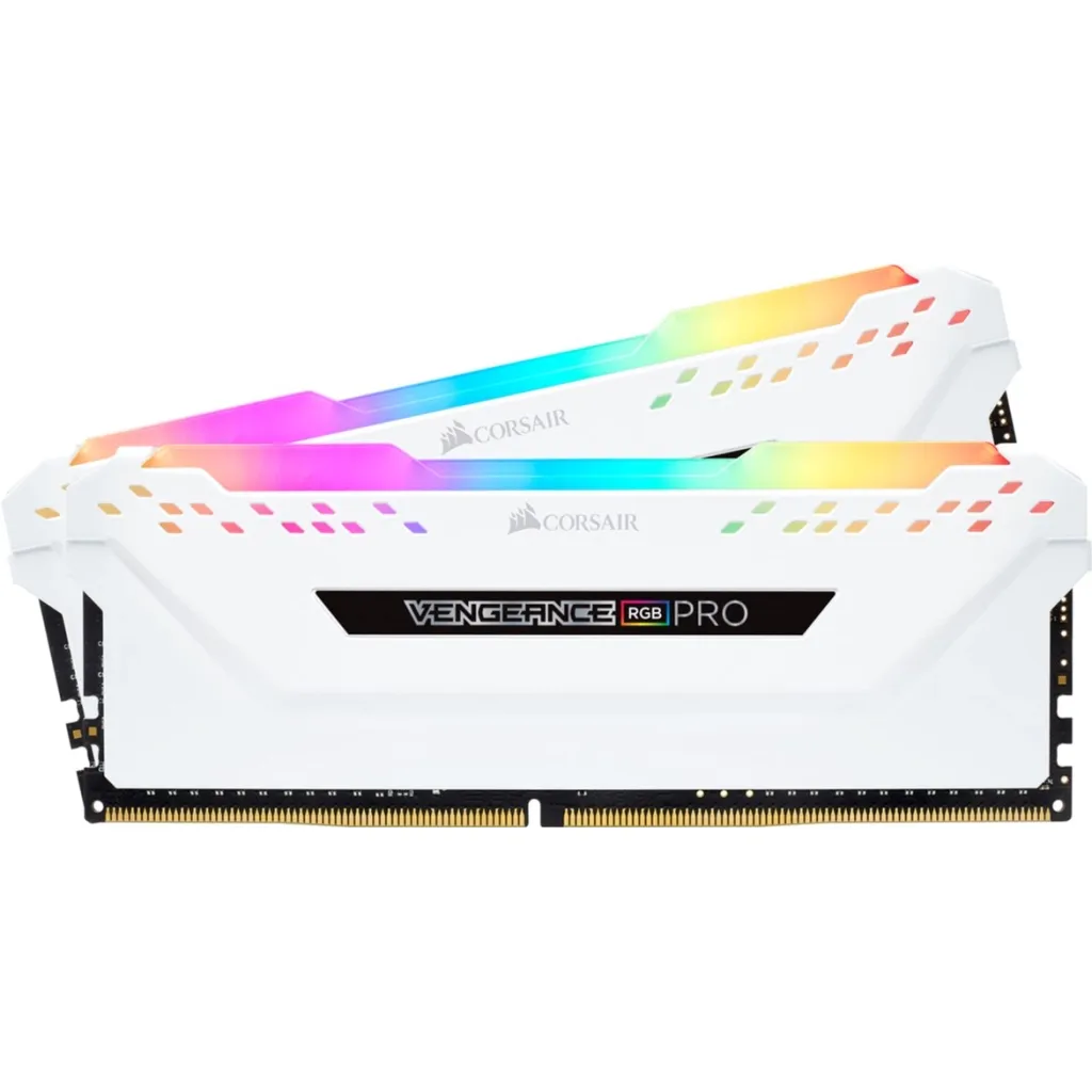 Оперативна пам'ять DDR4 32GB (2x16GB) 3200 MHz Vengeance RGB PRO SL Corsair (CMH32GX4M2E3200C16W)