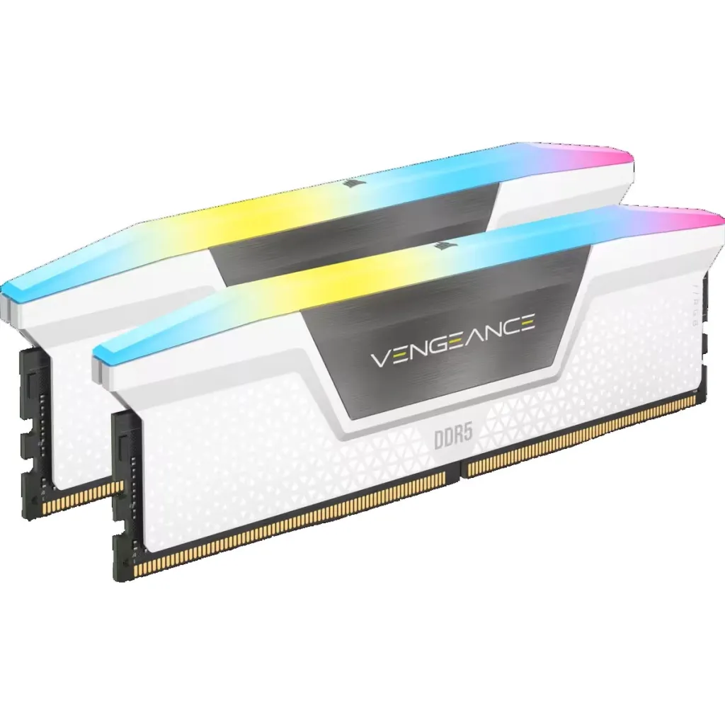 Оперативна пам'ять DDR5 32GB (2x16GB) 5200 MHz Vengeance RGB White Corsair (CMH32GX5M2B5200C40W)