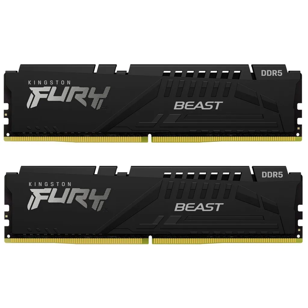 Оперативная память DDR5 16GB (2x8GB) 5200 MHz Beast Black Kingston Fury (ex.HyperX) (KF552C36BBEK2-16)