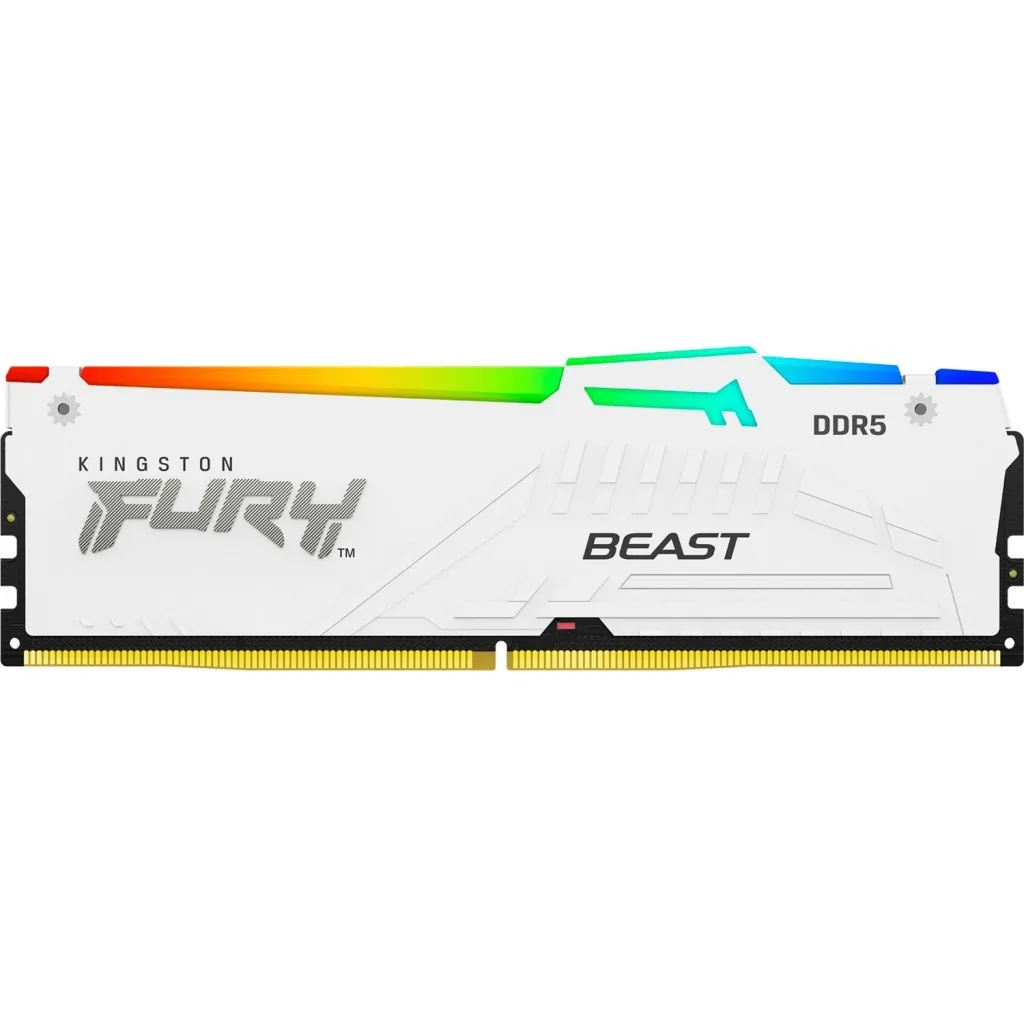 Оперативная память DDR5 16GB 5600 MHz Beast White RGB Kingston Fury (ex.HyperX) (KF556C36BWEA-16)