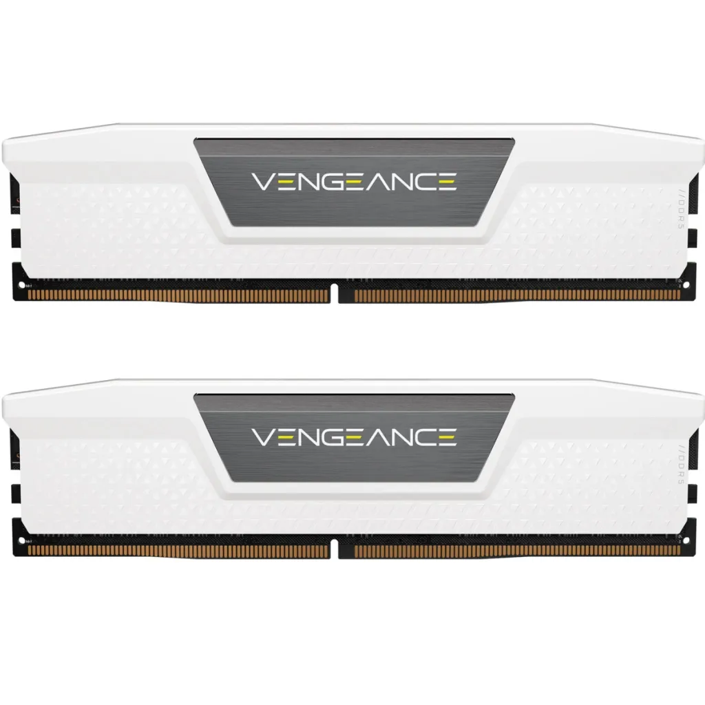 Оперативна пам'ять DDR5 64GB (2x32GB) 5600 MHz Vengeance White Corsair (CMK64GX5M2B5600C40W)