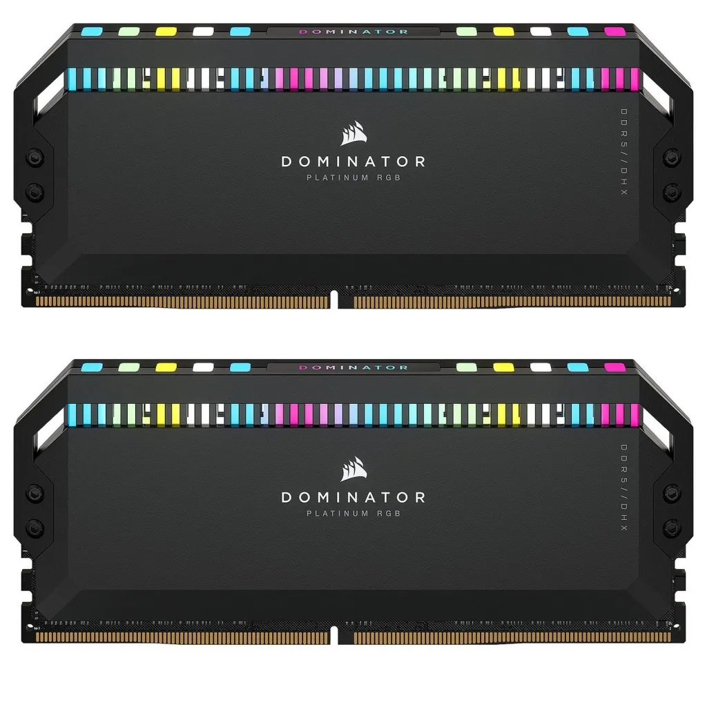 Оперативна пам'ять DDR5 64GB (2x32GB) 6000 MHz Dominator Platinum RGB Black Corsair (CMT64GX5M2B6000C40)