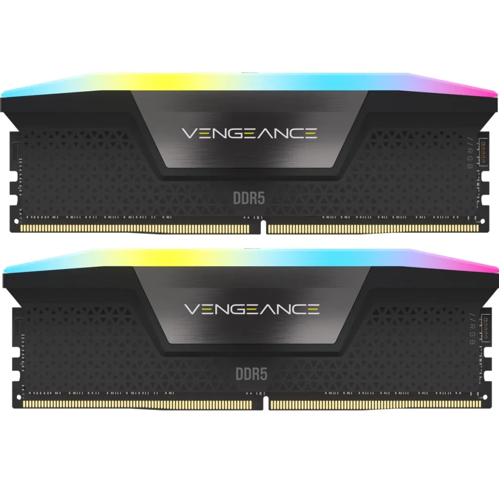 Оперативная память DDR5 96GB (2x48GB) 5600 MHz Vengeance RGB Black Corsair (CMH96GX5M2B5600C40)