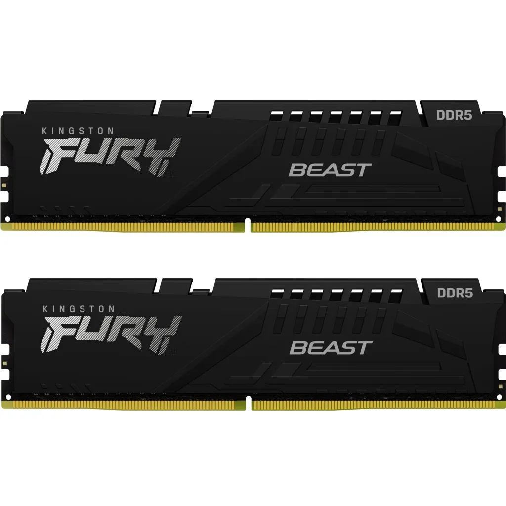 Оперативная память DDR5 16GB (2x8GB) 4800 MHz Beast Black Kingston Fury (ex.HyperX) (KF548C38BBK2-16)