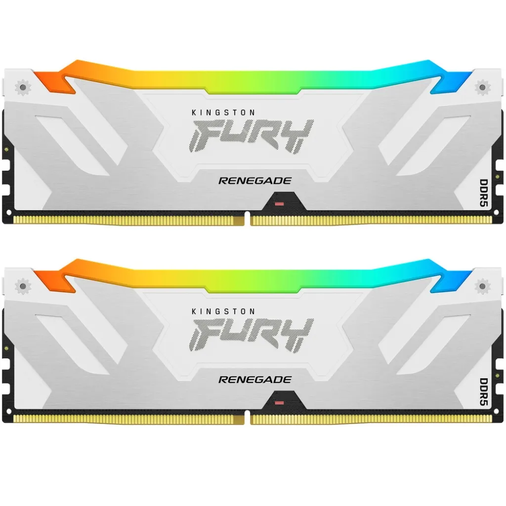 Оперативная память DDR5 64GB (2x32GB) 6000 MHz Renegade RGB White XMP Kingston Fury (ex.HyperX) (KF560C32RWAK2-64)