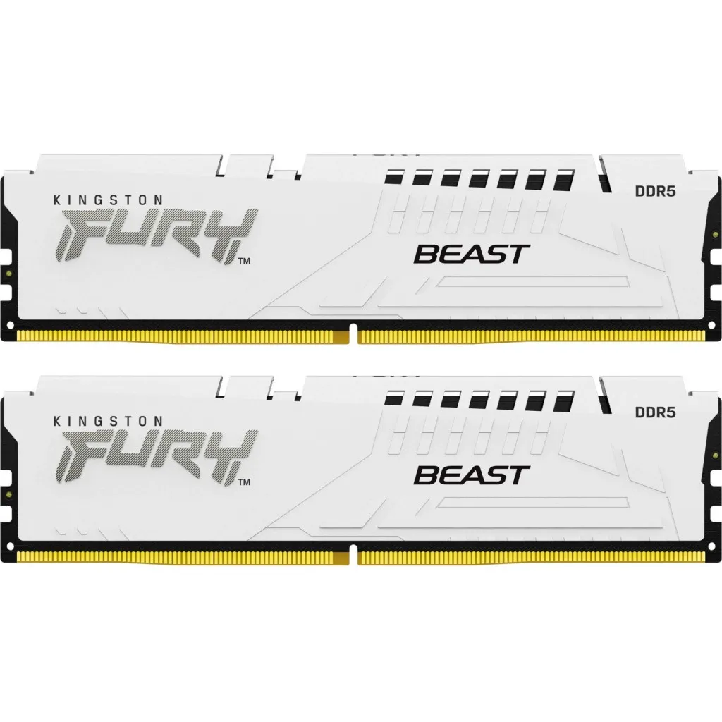 Оперативная память DDR5 32GB (2x16GB) 5200 MHz FURY Beast White Kingston Fury (ex.HyperX) (KF552C40BWK2-32)