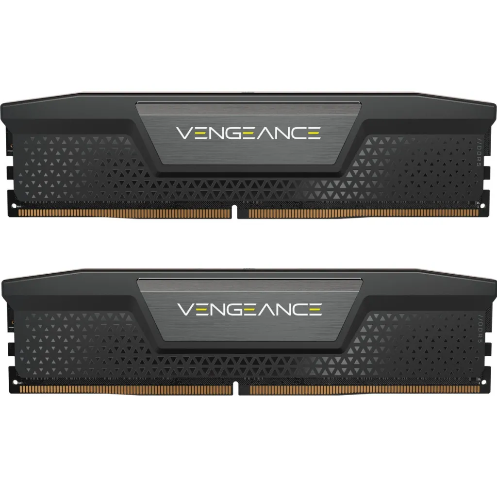 Оперативна пам'ять DDR5 64GB (2x32GB) 6400 MHz Vengeance Black Corsair (CMK64GX5M2B6400C32)