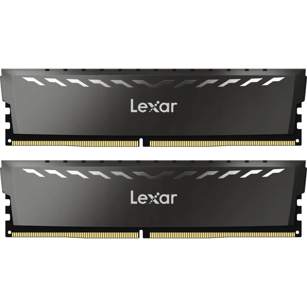 Оперативная память DDR4 16GB (2x8GB) 3200 MHz Thor Dark Gray Lexar (LD4BU008G-R3200GDXG)