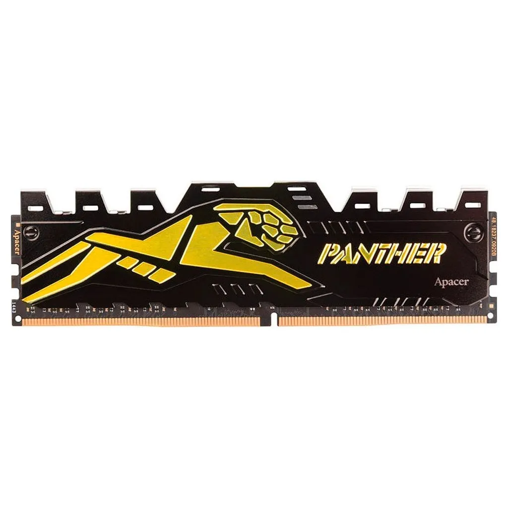 Оперативная память DDR4 8GB 2666 MHz Panther Black/Gold Apacer (AH4U08G26C08Y7GAA-1)