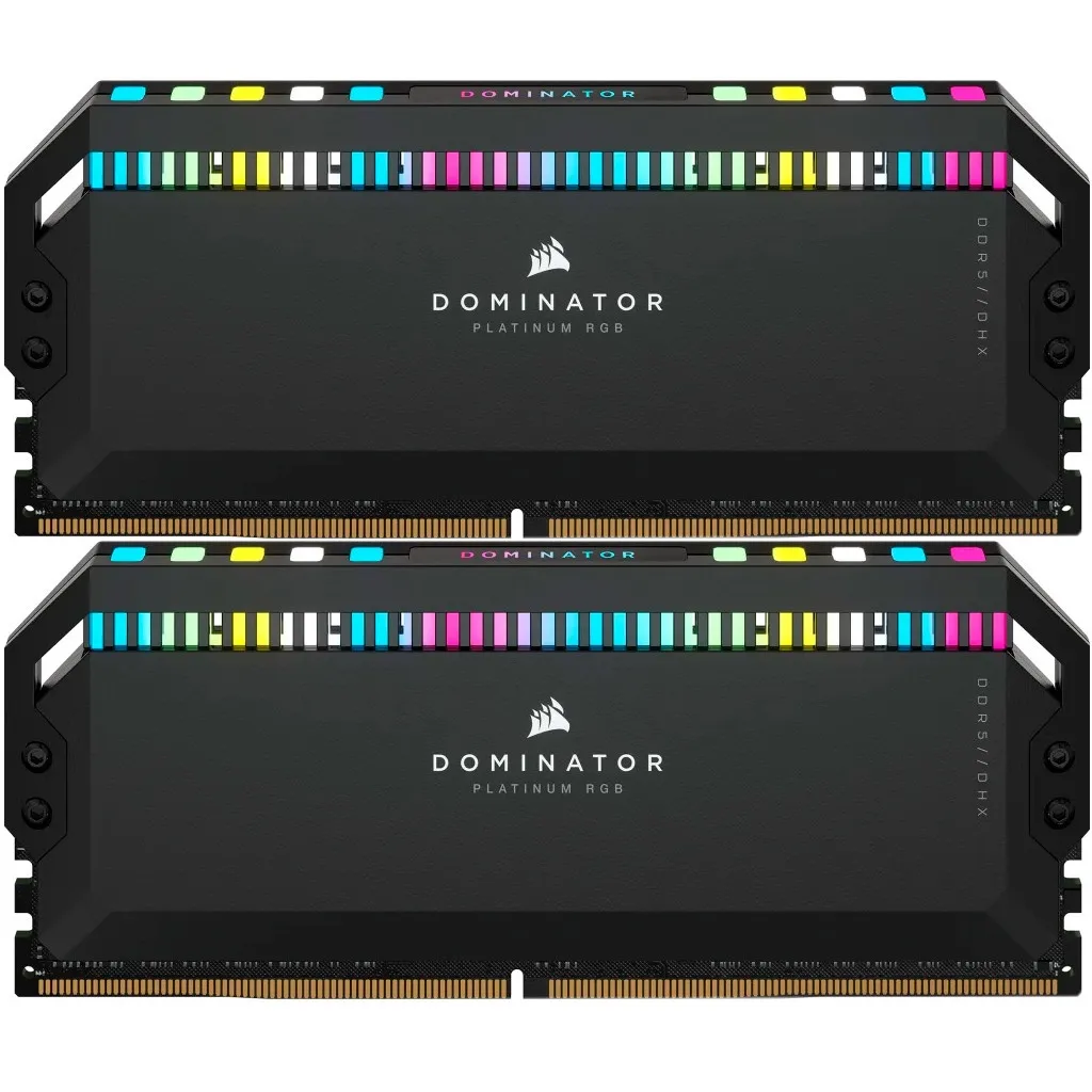 Оперативна пам'ять DDR5 32GB (2x16GB) 6000 MHz Dominator Platinum RGB Black Corsair (CMT32GX5M2E6000C36)