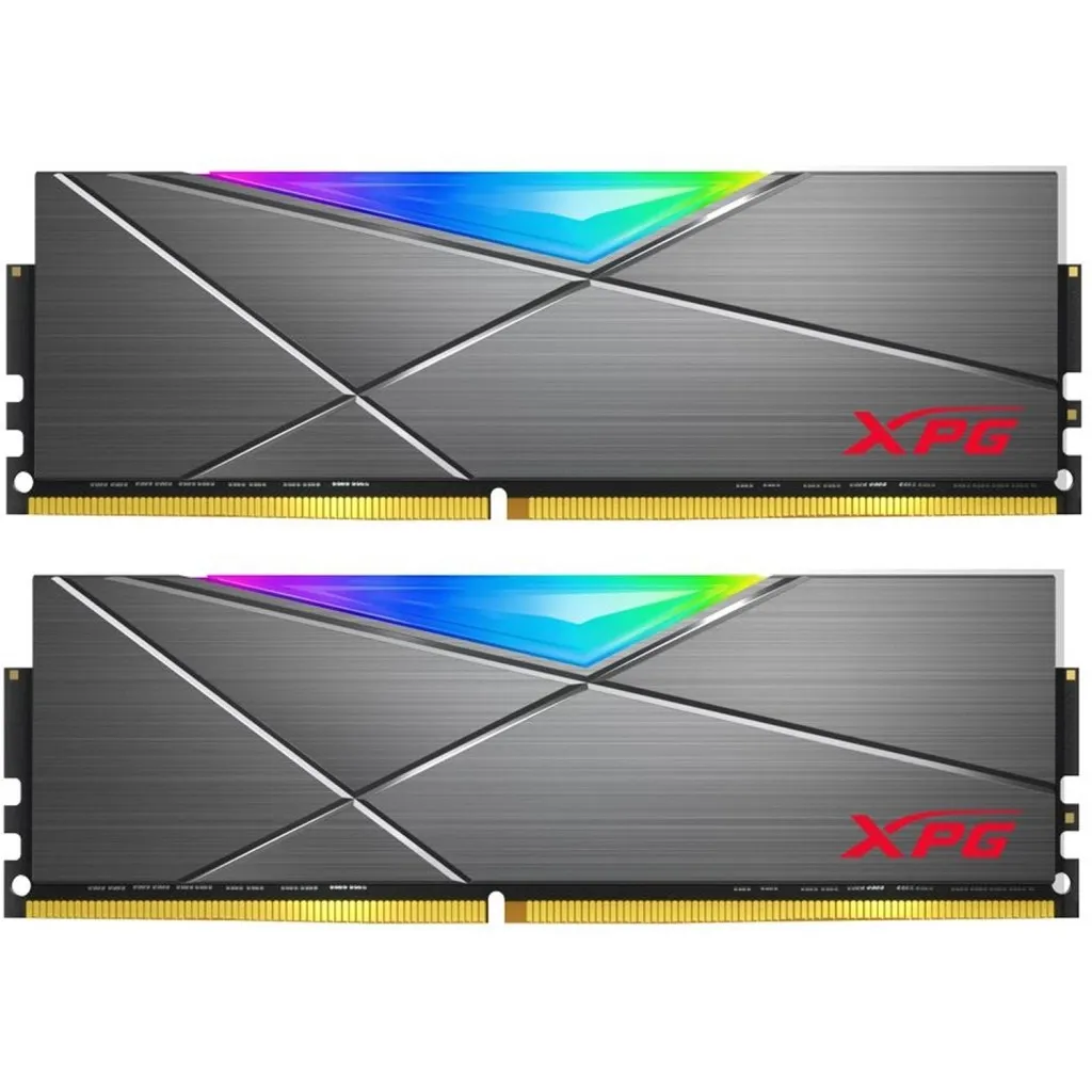 Оперативна пам'ять DDR4 16GB (2x8GB) 4133 MHz XPG SpectrixD50 RGB Tungsten Gray ADATA (AX4U41338G19J-DGM50X)