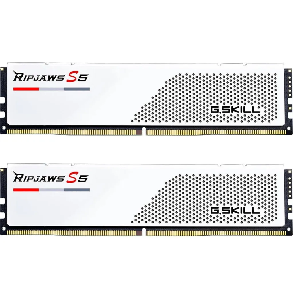 Оперативна пам'ять DDR5 32GB (2x16GB) 5600 MHz Ripjaws S5 Matte White G.Skill (F5-5600J3036D16GX2-RS5W)