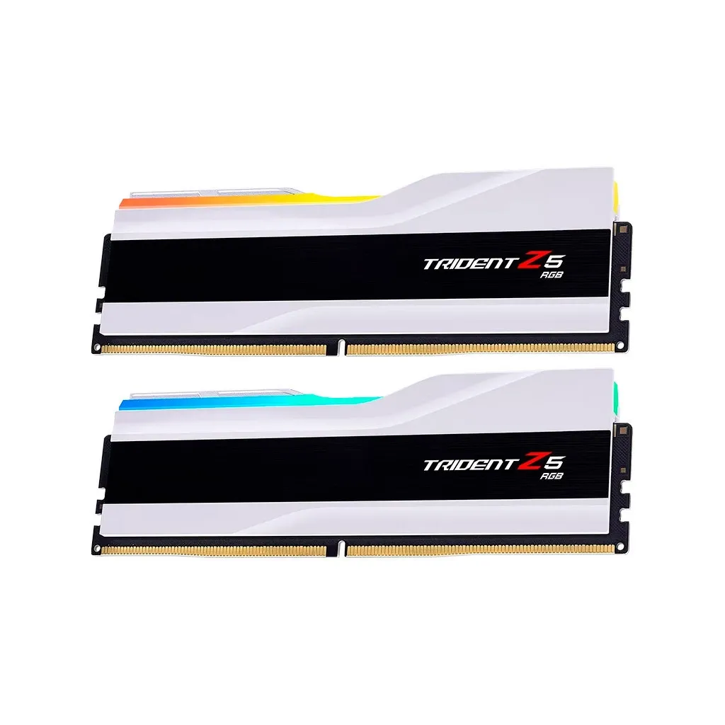 Оперативна пам'ять DDR5 64GB (2x32GB) 6400 MHz Trident Z5 RGB Matte White G.Skill (F5-6400J3239G32GX2-TZ5RW)